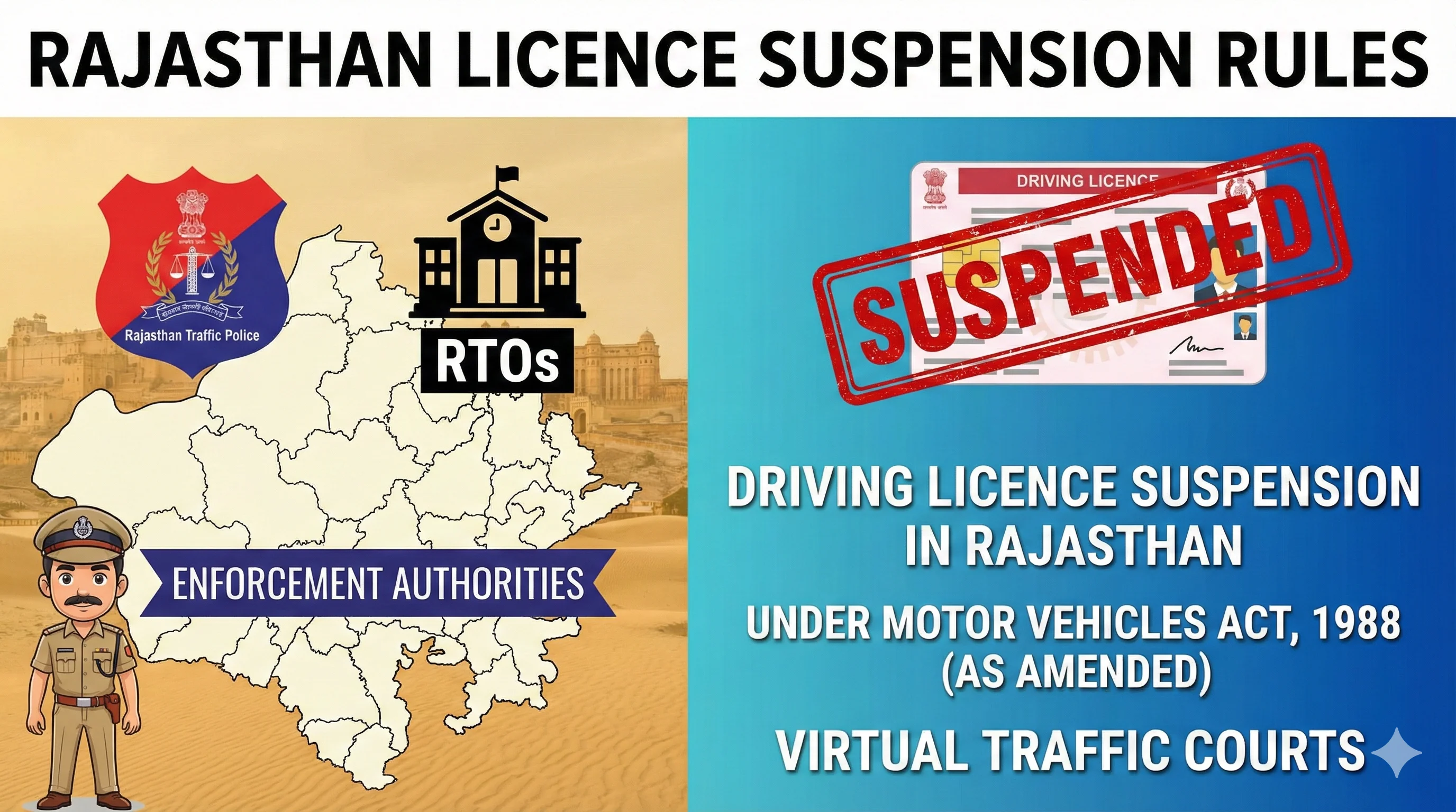 Driving Licence Suspension Rules in Rajasthan (RJ)